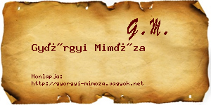 Györgyi Mimóza névjegykártya