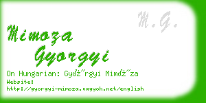 mimoza gyorgyi business card